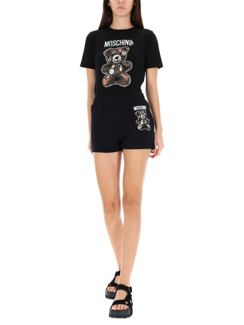 Black Graphic Logo Shorts 3