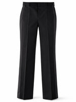 Black Tailored Flat Front Pants 1