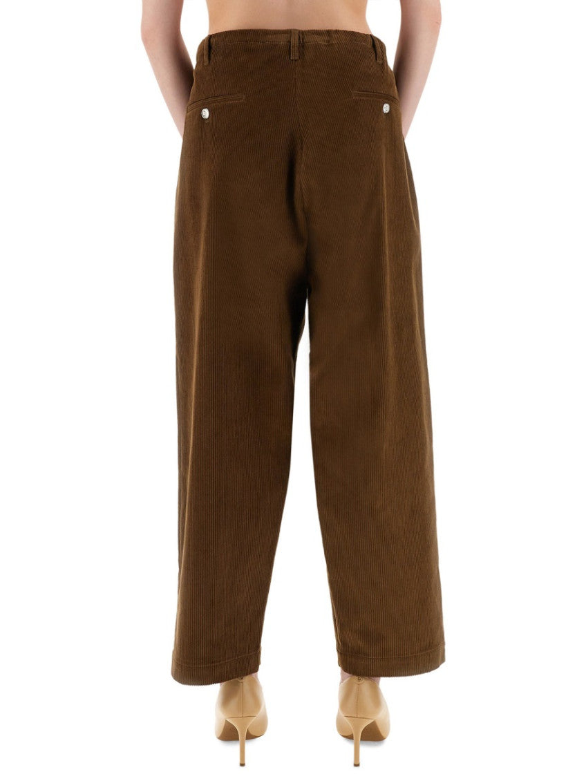 Brown Loose Drawstring Pants 2