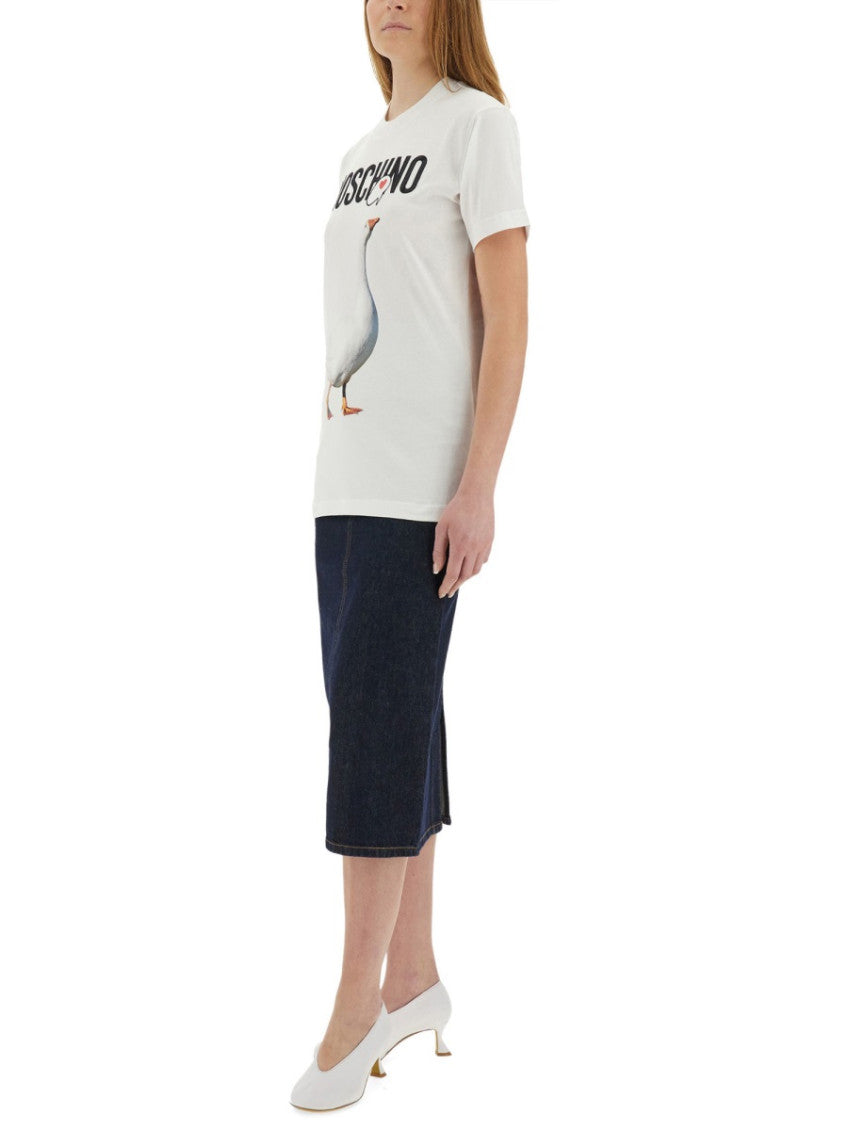 White Graphic Crew Neck T-Shirt 3