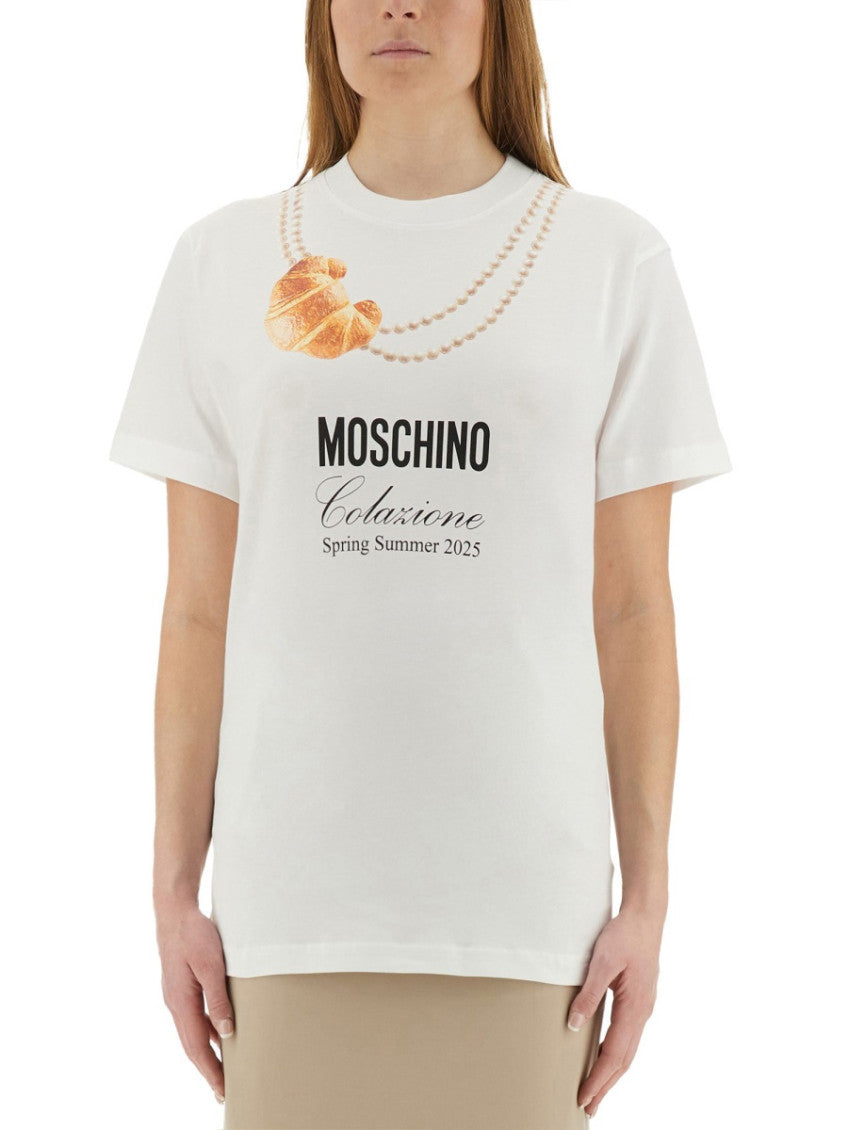White Graphic Crew Neck T-Shirt 1