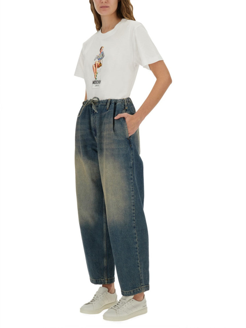Blue Relaxed Drawstring Pant 4