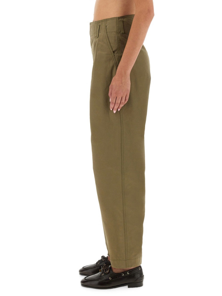 Olive Tailored Pleated Pants 3