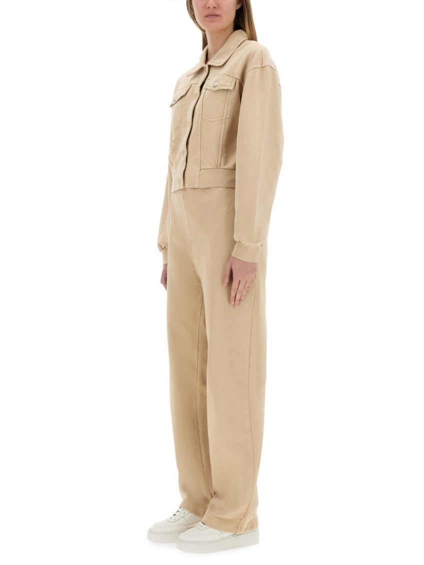 Beige Relaxed Drawstring Pants 4