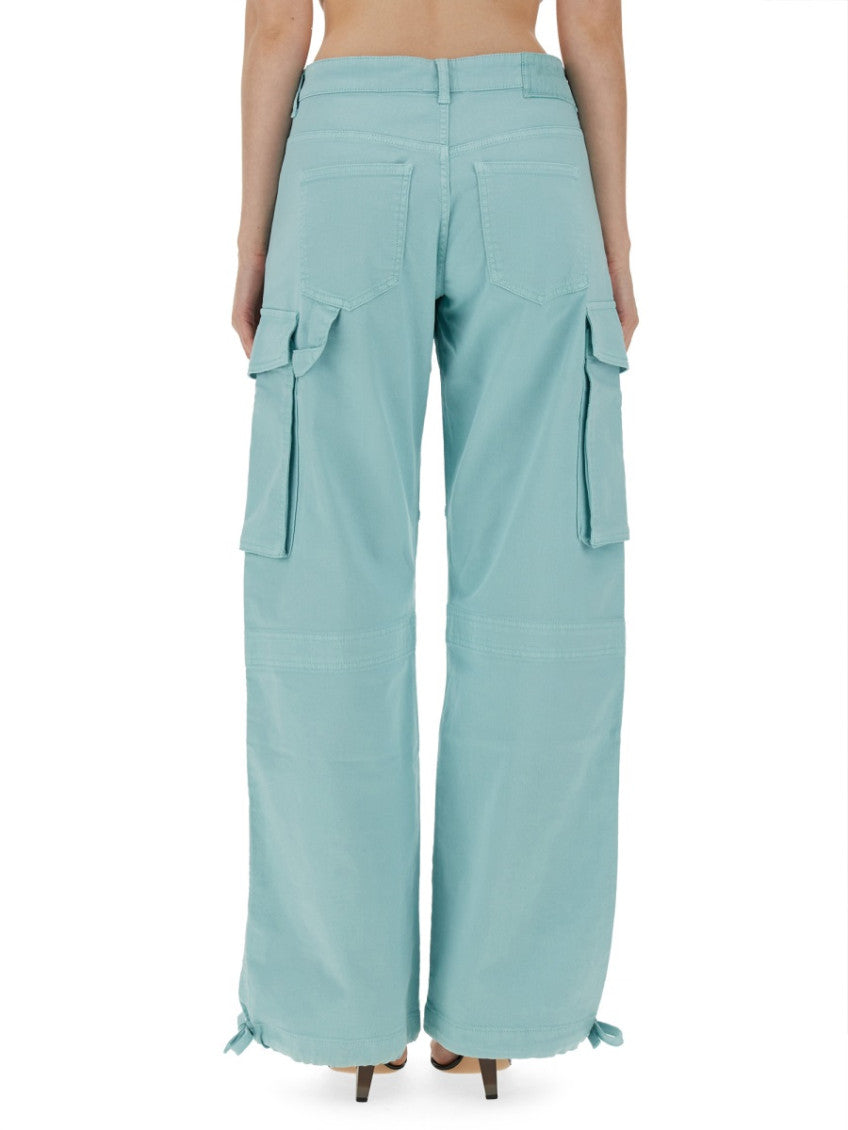 Light Blue Relaxed Cargos Pants 2