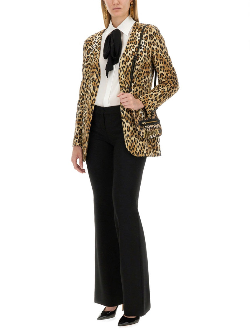 Leopard Animal Print V Neck Jacket 3