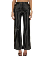 Black Regular Flat Front Pants 1