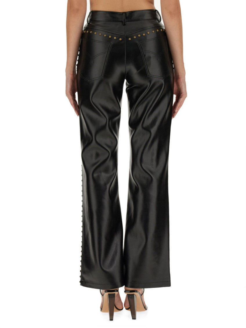 Black Regular Flat Front Pants 2