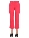 Red Flared Flat Front Pants 1