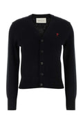Black Logo V Neck Cardigan 1