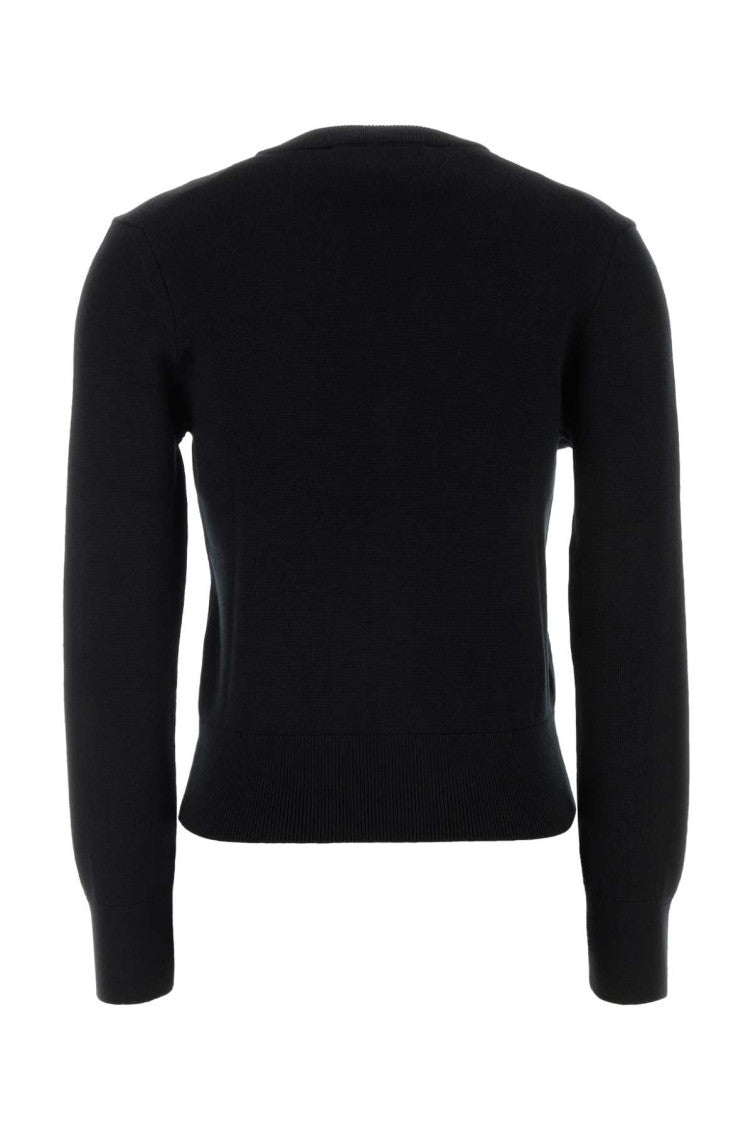 Black Logo V Neck Cardigan 2