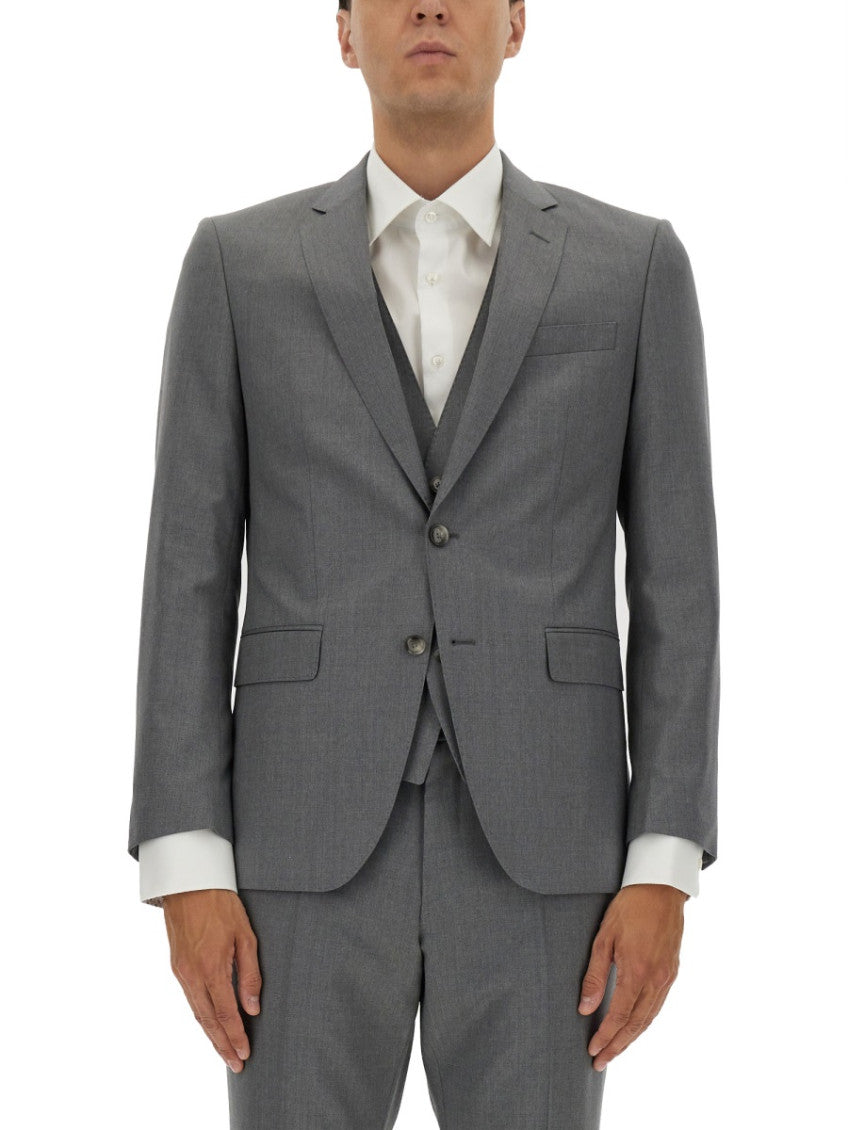 Grey Notched Lapel Jacket 1