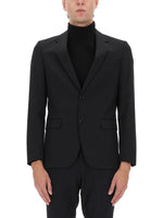 Black Notched Lapel Jacket 1