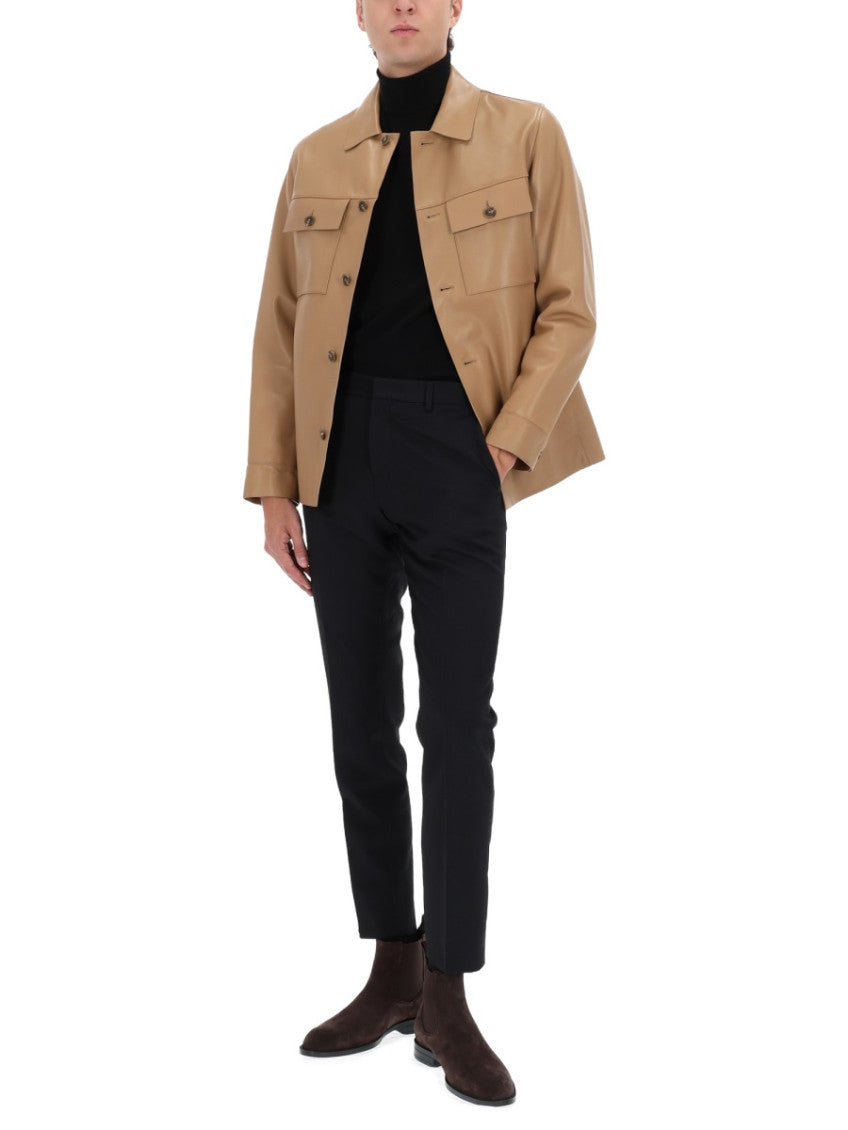 Beige Shirt Collar Jacket 2
