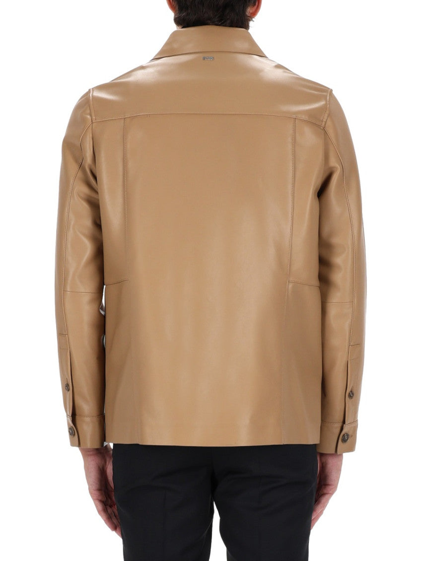 Beige Shirt Collar Jacket 3