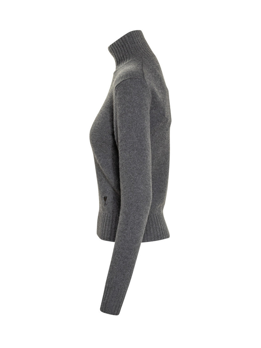 Grey Logo Turtle Neck Sweater 3