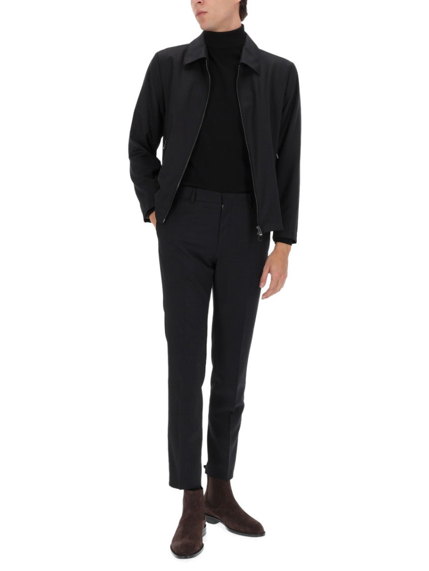 Black Shirt Collar Jacket 2