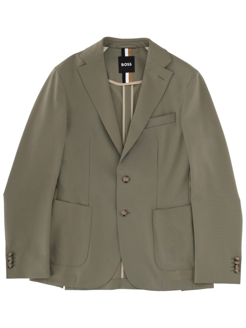 Green Notched Lapel Jacket 1