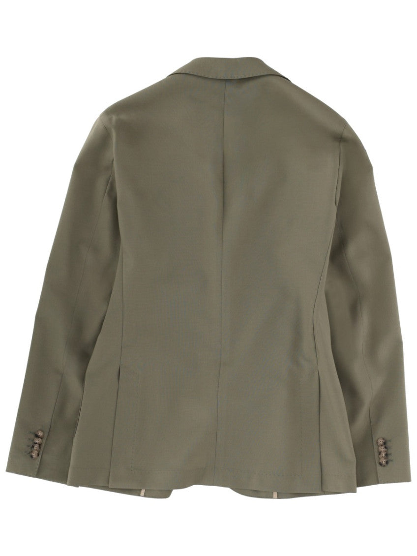Green Notched Lapel Jacket 2