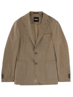 Light Brown Solid Blazer 1