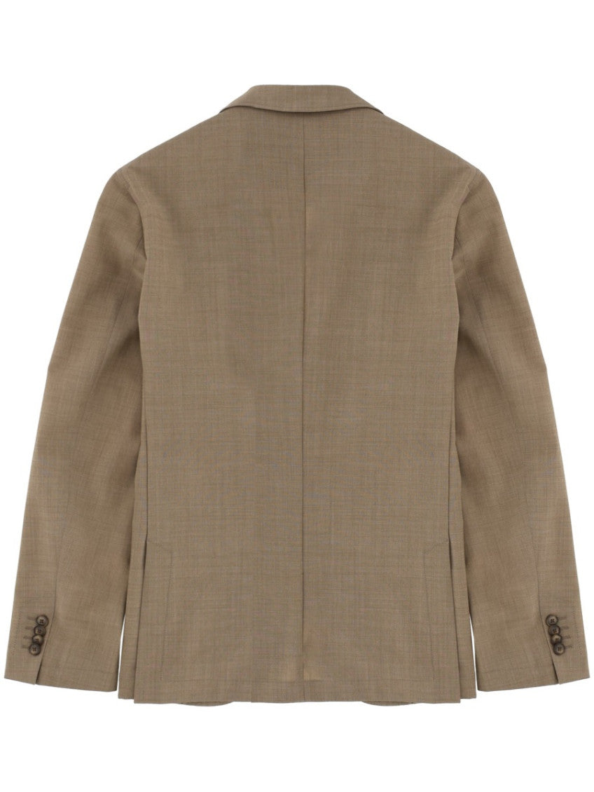 Light Brown Solid Blazer 2