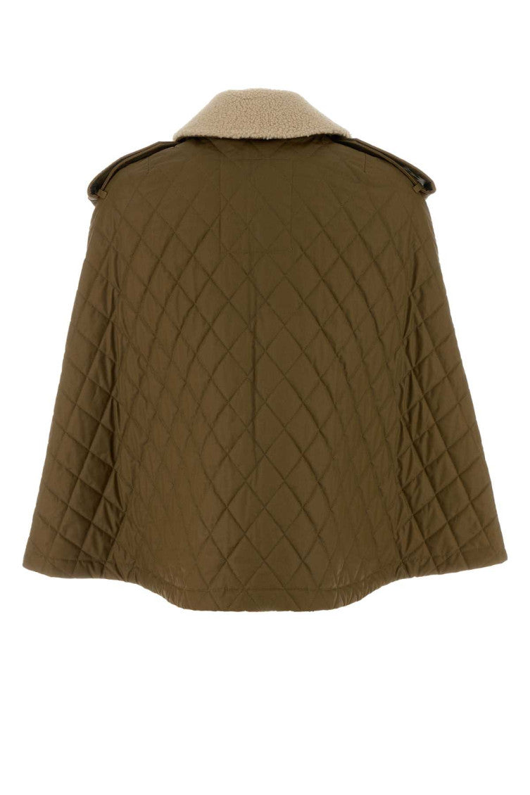 Olive Quilted Shirt Collar Jacket 2