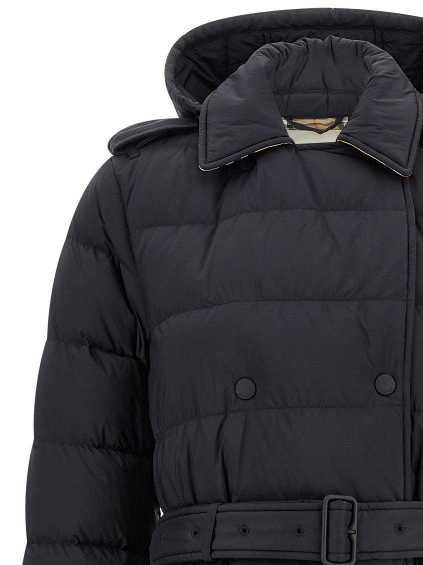 Black Quilted Shirt Collar Jacket 3