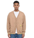 Beige V Neck Cardigan 1