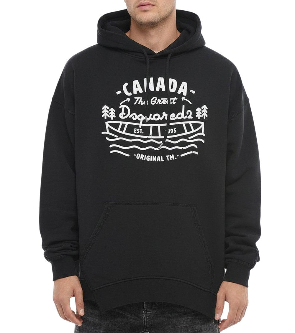 Black Graphic Logo Hoodie 1