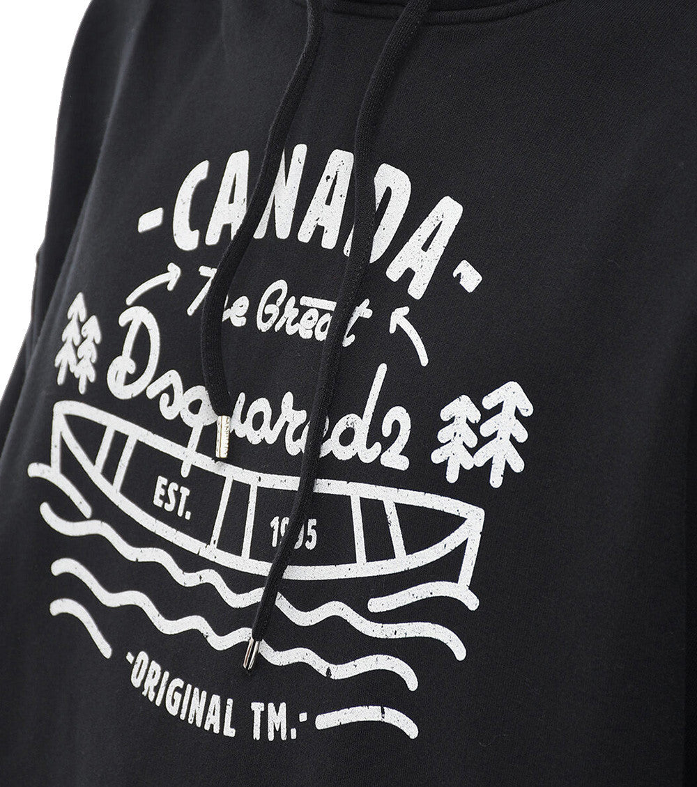 Black Graphic Logo Hoodie 3