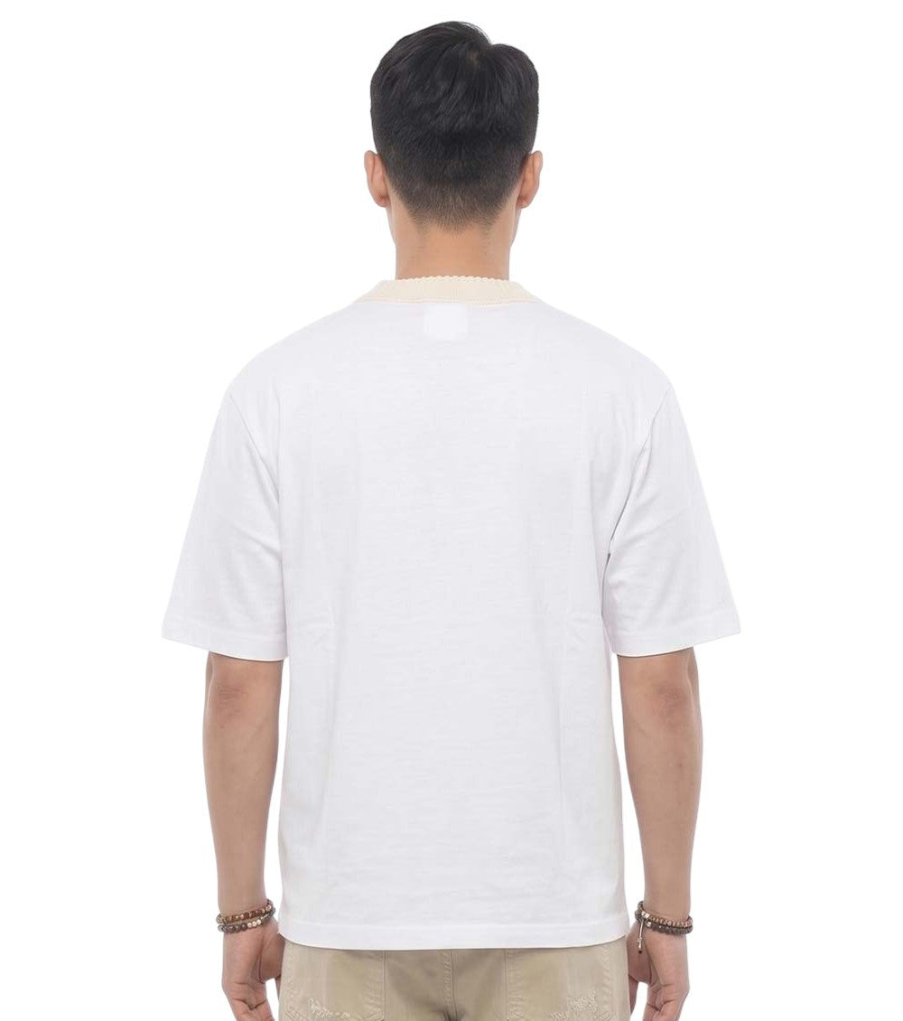 White Crew Neck T-Shirt 2