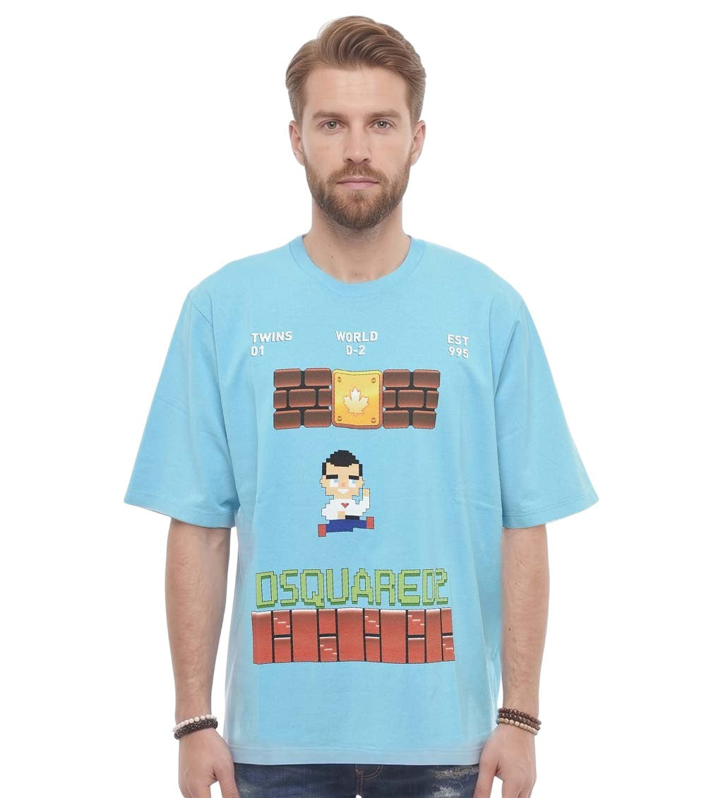 Sky Blue Graphic T-Shirt 1