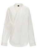 White Wrap Asymmetric Shirt 1