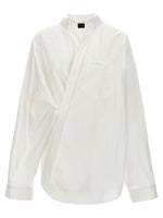 White Wrap Asymmetric Shirt 1