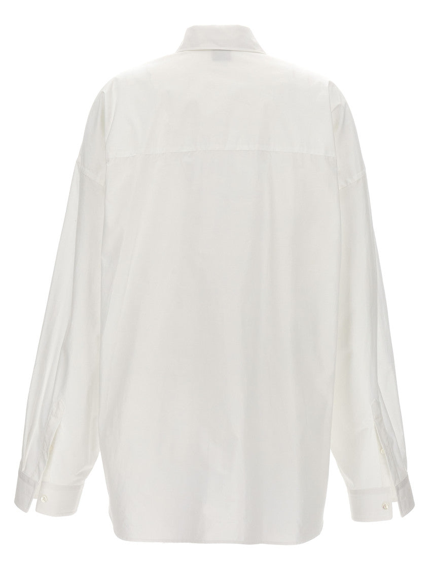 White Wrap Asymmetric Shirt 2
