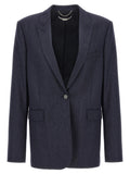 Navy Blue Single-breasted Blazer 1