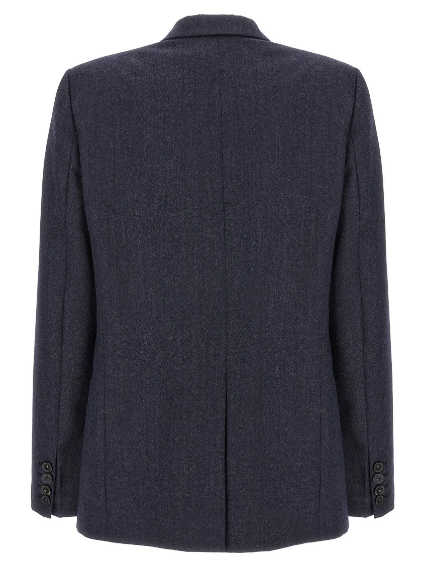 Navy Blue Single-breasted Blazer 2