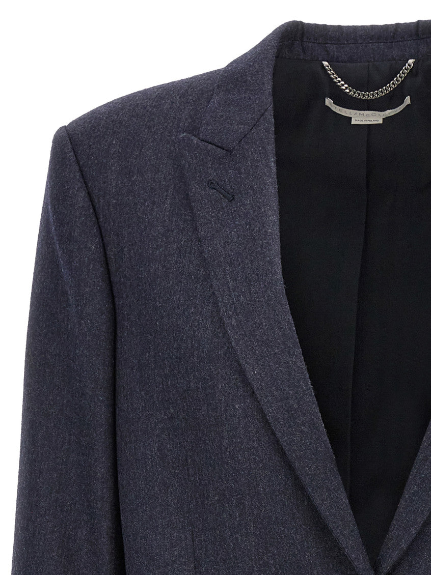 Navy Blue Single-breasted Blazer 3