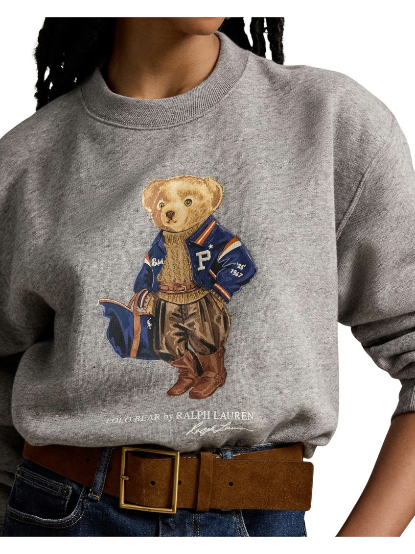 Grey Graphic Crew Neck Sweatshirt 2