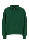 Green Logo Shirt Collar Sweatshirt 1