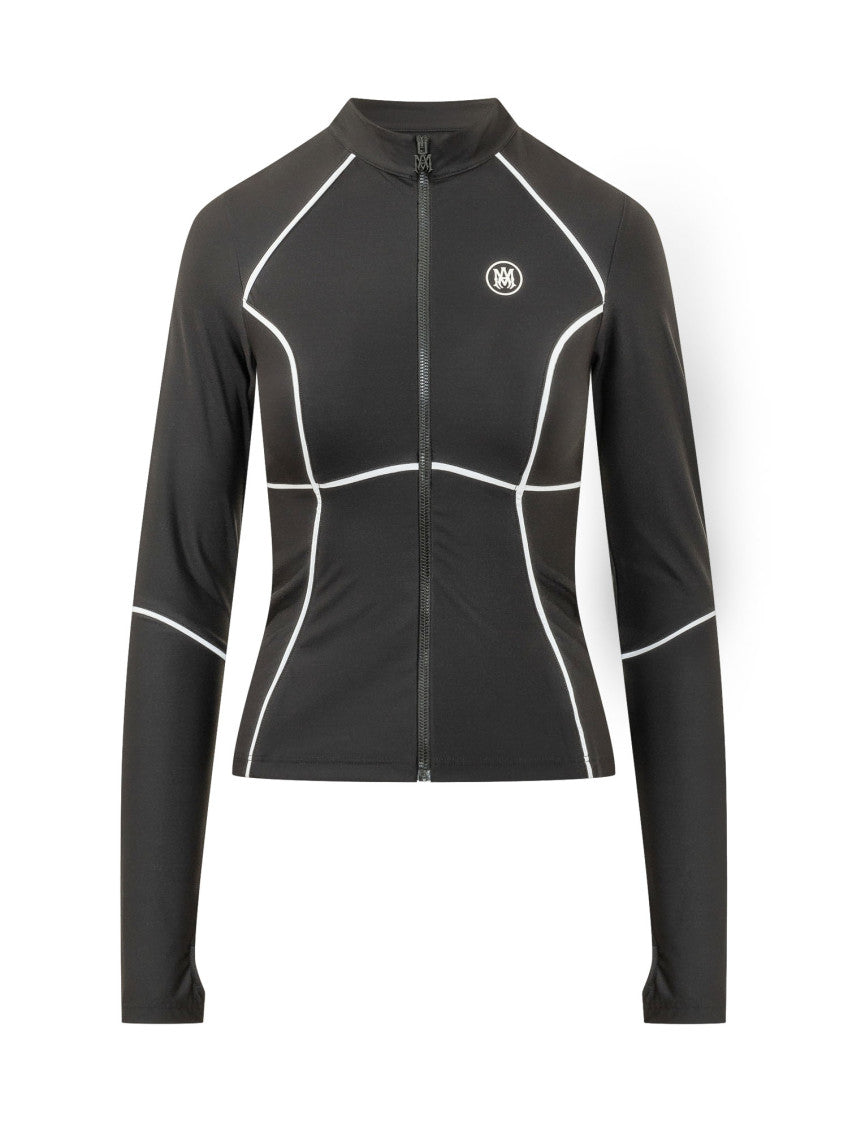 Black Logo Mock Collar Sweatshirt 1