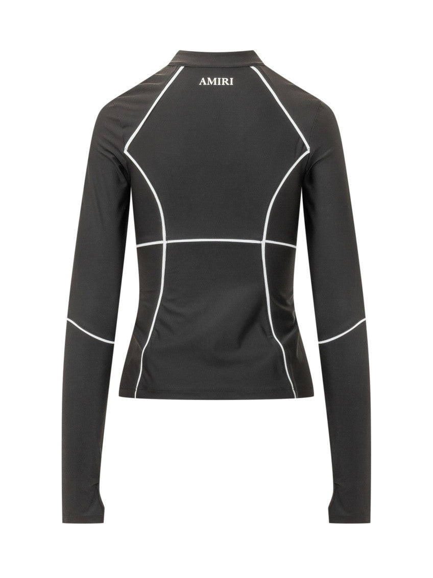 Black Logo Mock Collar Sweatshirt 2