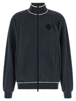 Blue Logo Mock Collar Sweatshirt 1