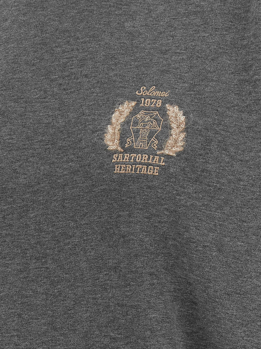 Grey Logo Crew Neck Sweatshirt 4