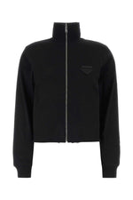 Black Mock Collar Sweatshirt 1