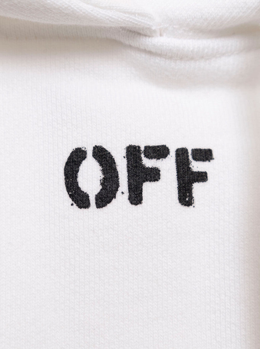 White Logo Hood Sweatshirt 3