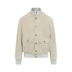 Beige Mock Collar Jacket 1