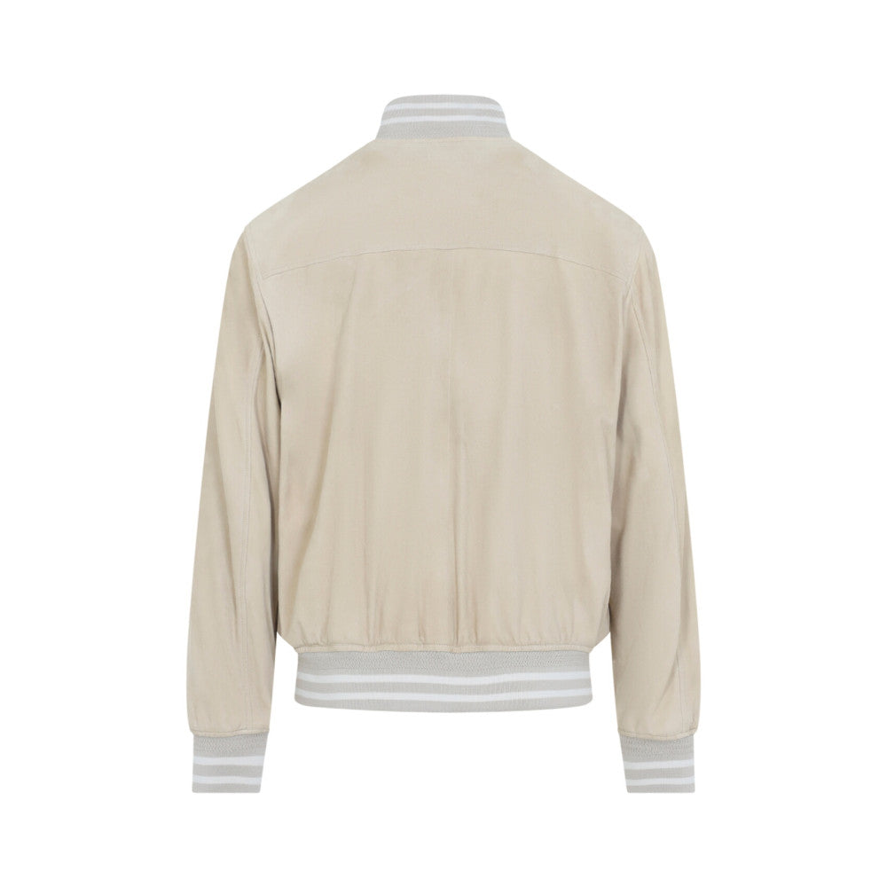 Beige Mock Collar Jacket 2