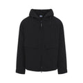 Black Solid Hood Jacket 1