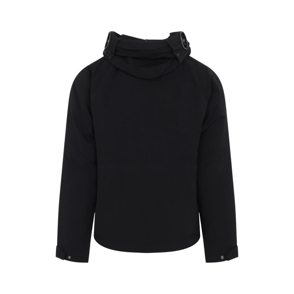 Black Solid Hood Jacket 2